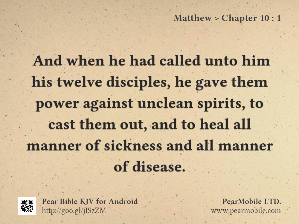 Matthew, Chapter 10:1